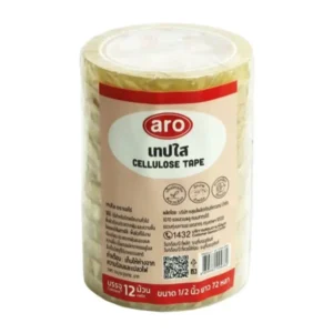 general-office-supplies-090 เอโร่ เทปใสเซลลูโลส 3/4 นิ้ว 72 หลา 8 ชิ้น