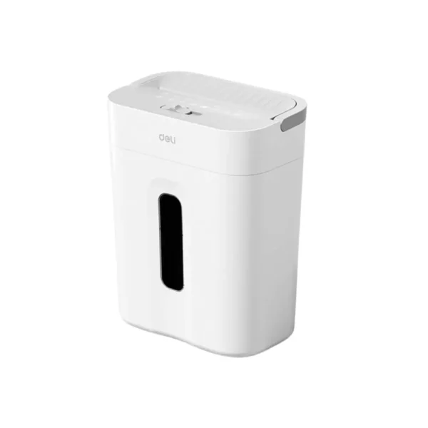Deli เครื่องทําลายเอกสาร 15ลิตร 6แผ่น/ครั้ง สีขาว รุ่น ET011 1เครื่อง