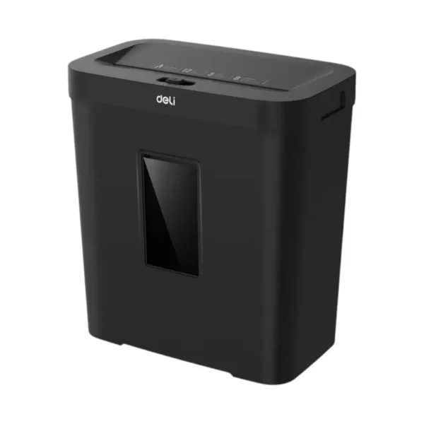 Deli เครื่องทําลายเอกสาร 12ลิตร 8แผ่น/ครั้ง สีดํา รุ่น ET021 1เครื่อง