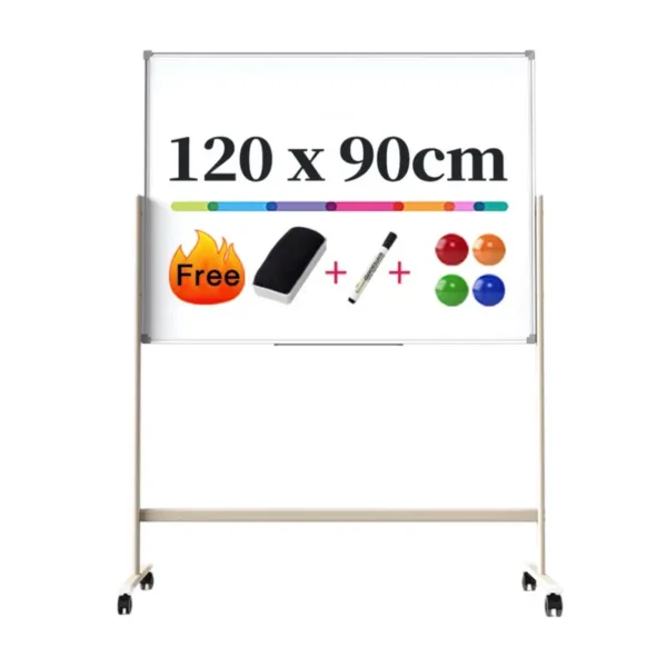 Deli กระดานไวท์บอร์ดแม่เหล็ก สีเหลือง ขนาด 90×120cm รุ่น EV164-B 1ชิ้น