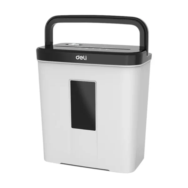 Deli เครื่องทําลายเอกสาร 12ลิตร 5แผ่น/ครั้ง สีขาว รุ่น E9939 1เครื่อง