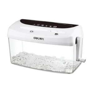 Deli เครื่องทําลายเอกสาร 4ลิตร 2แผ่น/ครั้ง สีขาว รุ่น 9935 1เครื่อง