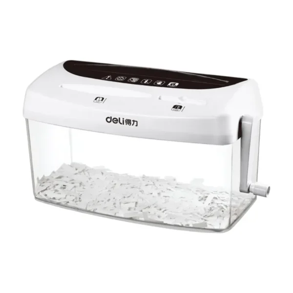 Deli เครื่องทําลายเอกสาร 4ลิตร 2แผ่น/ครั้ง สีขาว รุ่น 9935 1เครื่อง