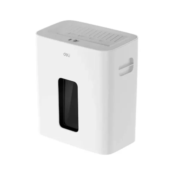 Deli เครื่องทําลายเอกสาร 15ลิตร 6แผ่น/ครั้ง สีขาว รุ่น ET010 1เครื่อง