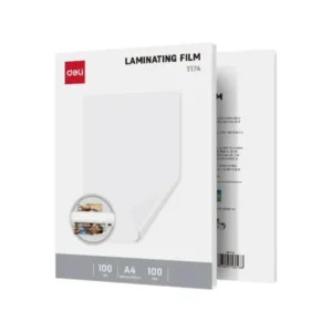 Deli พลาสติกเคลือบบัตร 100MIC A4 สีใส รุ่น ET174 100 แผ่น/แพ็ค
