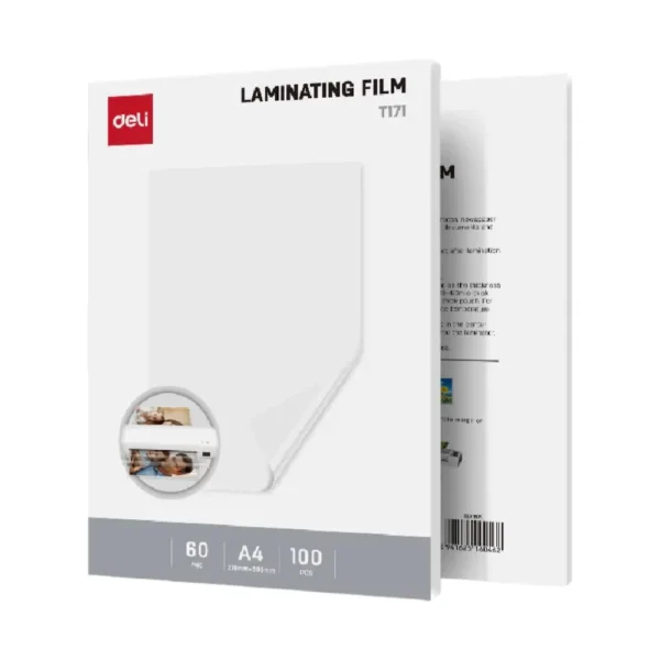 Deli พลาสติกเคลือบบัตร 125MIC A3 สีใส รุ่น ET177 100 แผ่น/แพ็ค