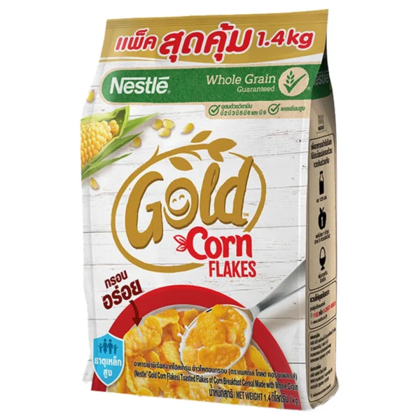 grains-rice-cereal-0049 เนสท์เล่ คอร์นเฟลกส์ อาหารเช้าซีเรียลจากโฮลเกรน ข้าวโพดอบกรอบ 1.4 กก.