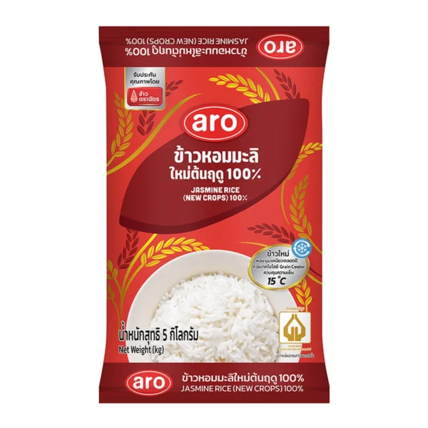 grains-rice-cereal-0058 เอโร่ ข้าวหอมมะลิใหม่ต้นฤดู 100% 5 กก.