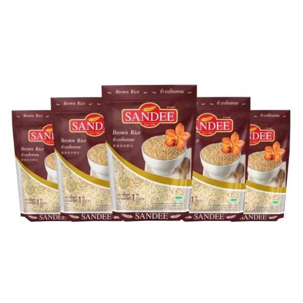 ข้าวแสนดี ข้าวกล้องหอม 100 % 1 กก. x 5