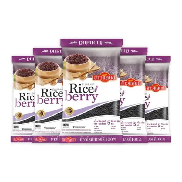 grains-rice-cereal-0142 ข้าวแสนดี ข้าวไรซ์เบอร์รี่ 5 กก. x 5