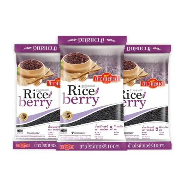 grains-rice-cereal-0144 ข้าวแสนดี ข้าวไรซ์เบอร์รี่ 5 กก. x 3