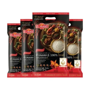 grains-rice-cereal-0198 ข้าวแสนดี ข้าวหอมมะลิ 100% โกลด์ 5 กก. x 4