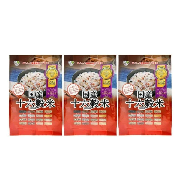 grains-rice-cereal-0217 ทาเนโช ข้าวผสมธัญพืช 16 ชนิด 16 มัลติเกรน ไรซ์ ผสมข้าวบาร์เลย์ ข้าวกล้องข้าวเหนียว ข้าวกล้อง ถั่วเหลืองสีดํา ข้าวกล้องผิวสีฟ้า ข้าวแดง (ผลิตในประเทศญี่ปุ่น) ขนาด 150 กรัม x 3 ถุง
