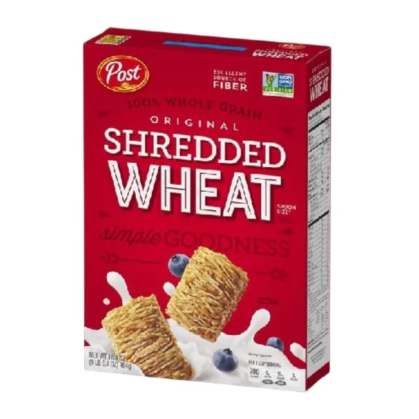 โพสต์ เชรดเดด วีท ข้าวสาลีชนิดชิ้นฝอย 464 กรัม Post Shredded Wheat 464 g.