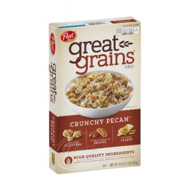 grains-rice-cereal-0313 โพสต์ เกรทเกรน ครันชี่ พีแคน16 ออนซ์ (453 กรัม)