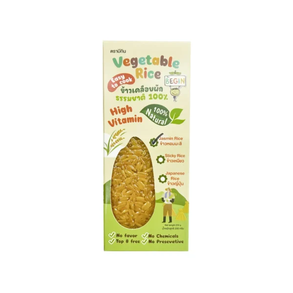 grains-rice-cereal-0363 Begin Baby ข้าวหอมมะลิ เคลือบผักธรรมชาติ100% มี 6รส วิตามินสูง นุ่ม หุงง่าย มีประโยชน์ อาหารเด็ก 6เดือนขึ้นไป ข้าวเคลือบผัก รสแครอท 200 กรัม