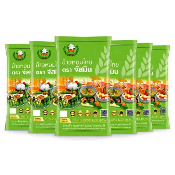 grains-rice-cereal-0377 จัสมิน ข้าวหอมไทย ถุงเขียว ขนาด 5กก. X 6 ถุง