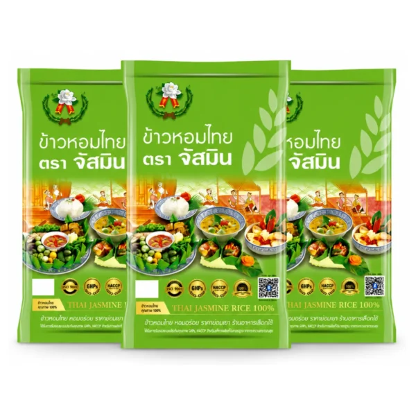 grains-rice-cereal-0379 จัสมิน ข้าวหอมไทย ถุงเขียว ขนาด 5กก. X 3 ถุง