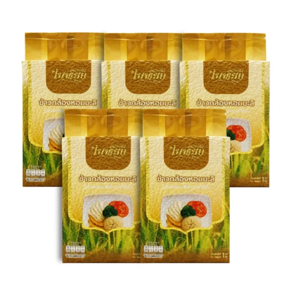 grains-rice-cereal-0403 ข้าวกล้องหอมมะลิ - ตราใบหยก ขนาด 1 กิโลกรัม / 5 แพ็ค