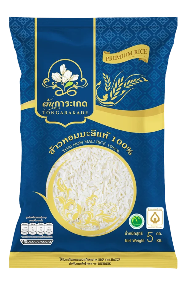 grains-rice-cereal-0411 (ข้าวใหม่) ข้าวหอมมะลิแท้ 100% - ตราต้นการะเกด ขนาด 5 กิโลกรัม