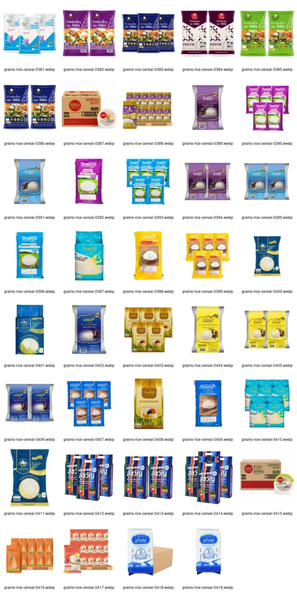 grains-rice-cereal-0420 KO-KO ข้าวกล้องหอมมะลิแท้ 100% ตรา โคโค่ 1KG. ยกแพ็ค (5 ถุง) (THAI HOM MALI BROWN RICE)