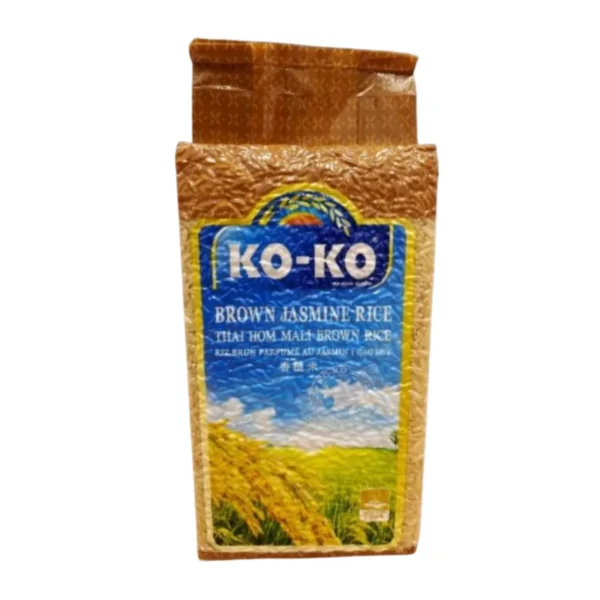 KO-KO ข้าวกล้องหอมมะลิแท้ 100% ตรา โคโค่ 1KG. (THAI HOM MALI BROWN RICE)