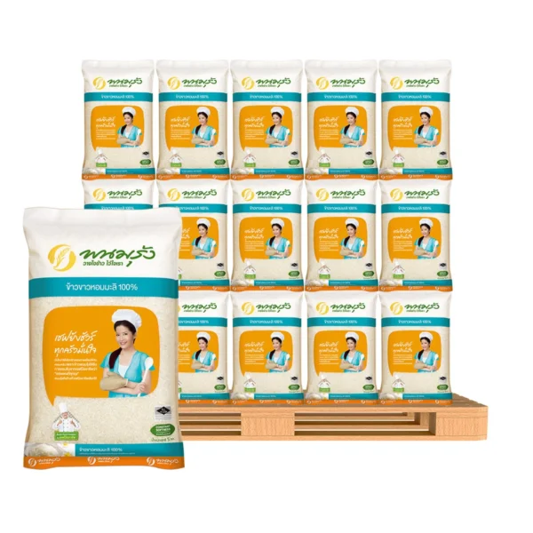 grains-rice-cereal-0429 พนมรุ้ง ข้าวขาวหอมมะลิ 100% 5 กก. x 126 ถุง (1 พาเลท)