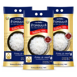 grains-rice-cereal-0434 จัสมิน ข้าวหอมมะลิใหม่ต้นฤดูแท้ 100% (ปี68/69) Limited Edition ขนาด 5กก. X 3 ถุง