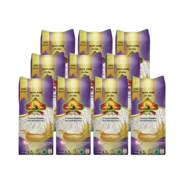 grains-rice-cereal-0446 (แพ็ก10)(ปี67)ข้าวหอมมะลิเก่า1ปีแท้ 100% 1KG ตราพญาไอยรา ชั้นพิเศษเกรดส่งออก