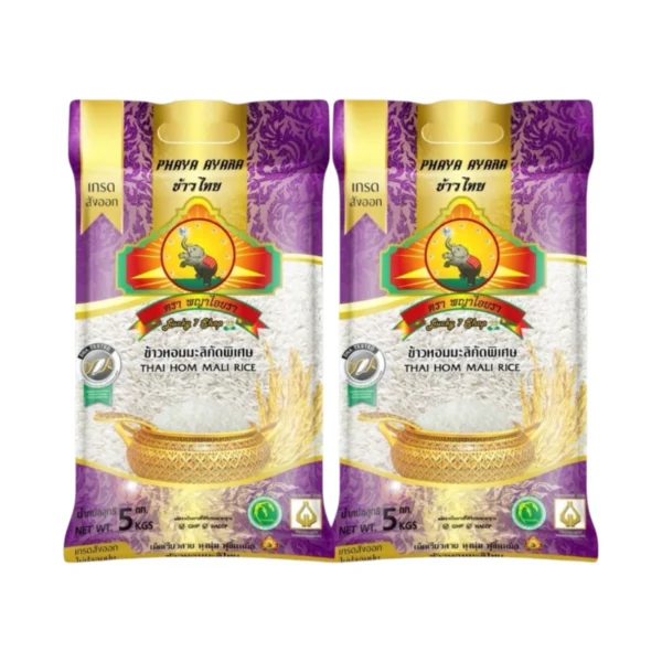 grains-rice-cereal-0474 ข้าวหอมมะลิเก่า ขนาด5KG(แพ็ก2) เกรดส่งออก ตราพญาไอยรา