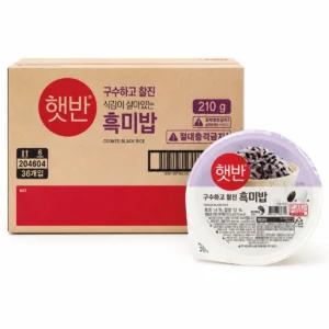 grains-rice-cereal-0501 แฮทบัน ข้าวดําเกาหลีหุงพร้อมทาน 210 กรัม (ยกลัง 36 ถ้วย)
