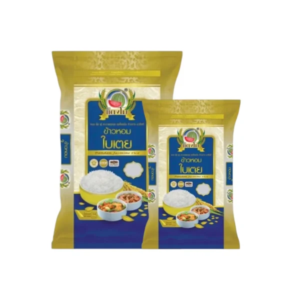 [ใหม่] ข้าวสาร หอมใบเตย ขนาด 19กก.(ซื้อ14กก.+5กก.)ตราแตงโม หุงขึ้นหม้อ ได้ปริมาณ ส่งฟรี ราคาสุดคุ้ม