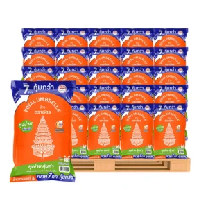 grains-rice-cereal-0623 ตราฉัตร ข้าวหอมผสม 70%:30% 7 กก. x 140 ถุง (1 พาเลท)