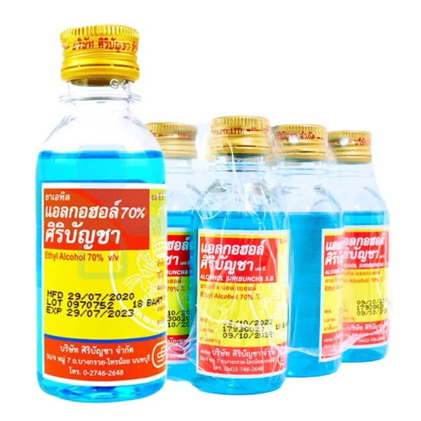 health-care-0047 ศิริบัญชา แอลกอฮอล์ 70% 60 ซีซี X 6