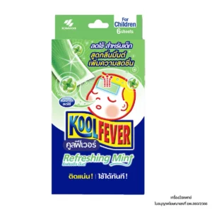 health-care-0081 คูลฟีเวอร์ แผ่นลดไข้ เด็ก กลิ่นมิ้นท์ 6 แผ่น