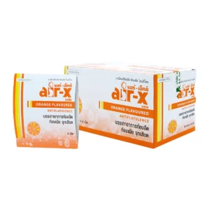 health-care-0117 แอร์-เอ็กซ์ ยาเม็ดบรรเทาอาการท้องอืด รสส้ม 4 เม็ด x 25