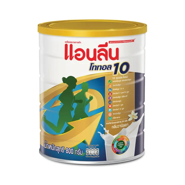 แอนลีน โททอล 10 เครื่องดื่มนมผง กลิ่นวานิลลา 800 ก.