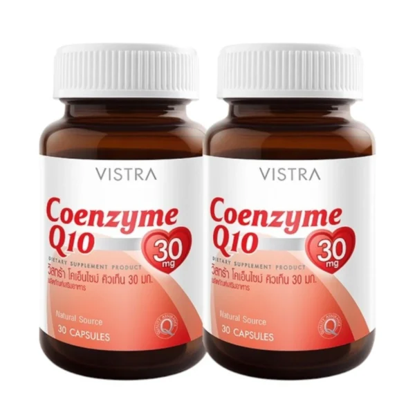 วิสทร้า ผลิตภัณฑ์เสริมอาหาร โคเอ็นไซม์ คิวเท็น 30 มก. 30 แคปซูล x 2