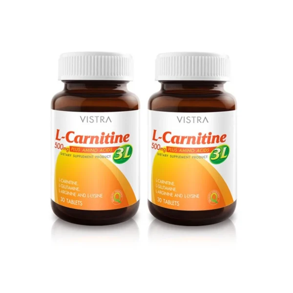 health-care-0322 วิสทร้า ผลิตภัณฑ์เสริมอาหาร แอล-คาร์นิทีน พลัส 3แอล 30 เม็ด x 2