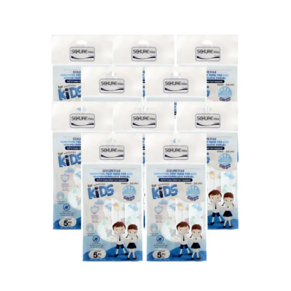 health-care-0393 SEKURE MAX แมสก์ แมสเด็ก หน้ากากอนามัยทางการแพทย์ ซีเคียวแม็กซ์ สําหรับเด็ก ลายรถ (จํานวน 10 ซอง 50 ชิ้น)