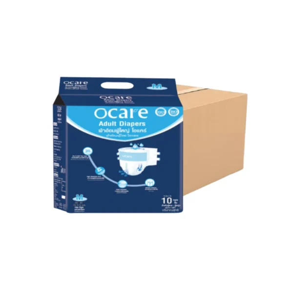 [สั่ง1ลัง/1บิล] ocare ผ้าอ้อมผู้ใหญ่ ผ้าอ้อมผู้ใหญ่แบบเทป ผ้าอ้อมผู้ใหญ่ราคาถูก โอแคร์ Size M, L และ XL (จํานวน 1 ลัง ) M (10 ห่อ 100 ชิ้น)