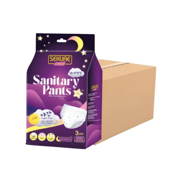 health-care-0412 SEKURE Lady Sweet Dreams ผ้าอนามัยแบบกางเกง กางเกงผ้าอนามัย Free Size (จํานวน 1 ลัง 24 ห่อ 72 ชิ้น)