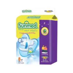 Sunmed ผ้าอ้อมผู้ใหญ่ ซันเมด แบบเทปแปะ Size XXL (จํานวน 1 ห่อ 8 ชิ้น)