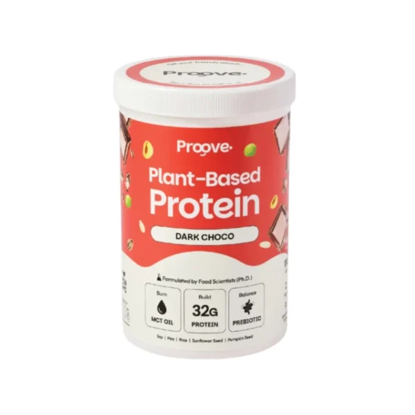 Proove โปรตีนพืช รสดาร์กช็อกโก (Dark Chocolate) กลมกล่อม ช็อกโกแลตแท้พรีเมียม โปรตีน 32g ช่วยเผาผลาญ ไม่มีน้ําตาล แคลต่ํา 1 กระปุก