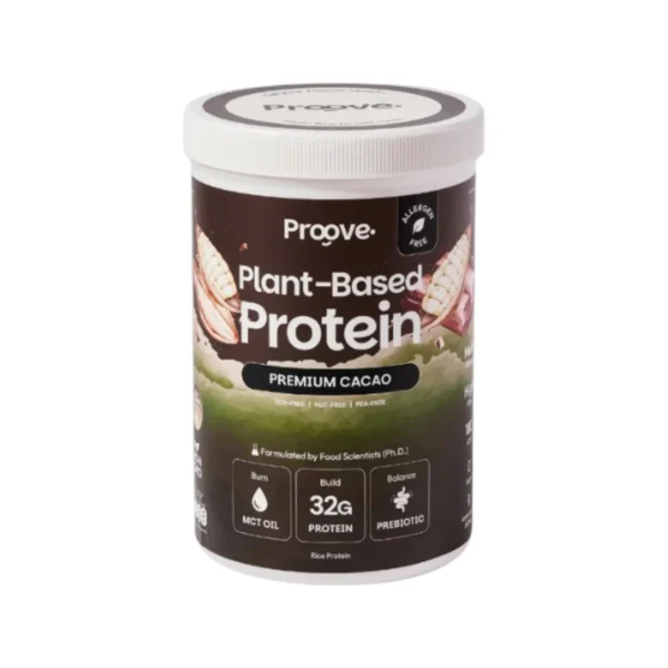 Proove Allergen Free Series โปรตีนพืชไร้ถั่ว ไร้สารก่อภูมิแพ้ โซเดียมต่ําให้โปรตีน 32g ไม่มีน้ําตาล แคล พรีเมียม คาเคา,1 กระปุก