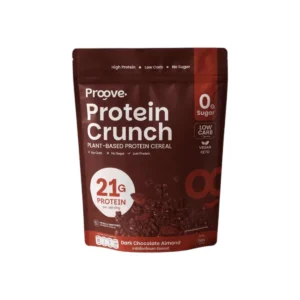 Proove Protein Crunch Plant Based ซีเรียล รสดาร์กช็อกโกแล็ต อัลมอนด์ (Dark Chocolate Almond) โปรตีนพืชอบกรอบ โปรตีนสูง 1 ซอง (210g)