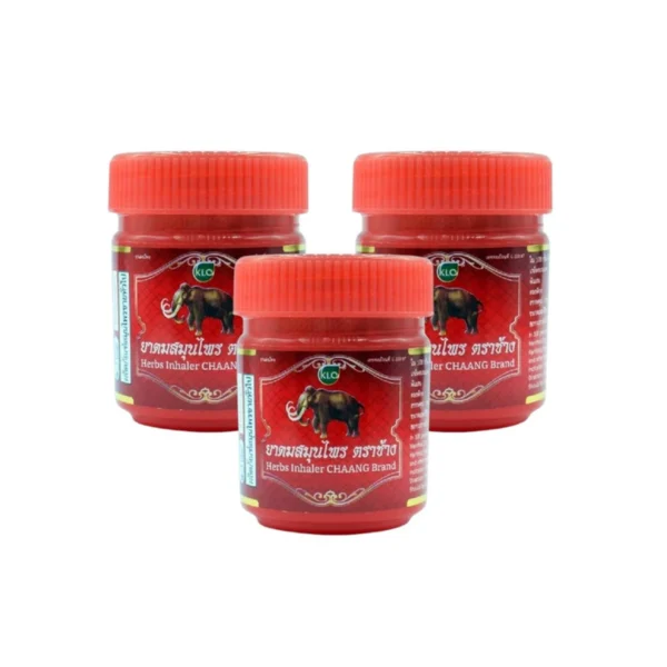 health-care-0665 (แพ็ค 3) Khaolaor ขาวละออ ยาดมสมุนไพร ตราช้าง 4 กรัม/กระปุก หอมสดชื่น รื่นอารมณ์ แค่สูด ก็สดชื่น