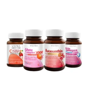 health-care-0680 วิสทร้า ผลิตภัณฑ์เสริมอาหาร เซ็ทท บิวตี้ สกิน + ซากุระ 14 เม็ด x 4 + 1