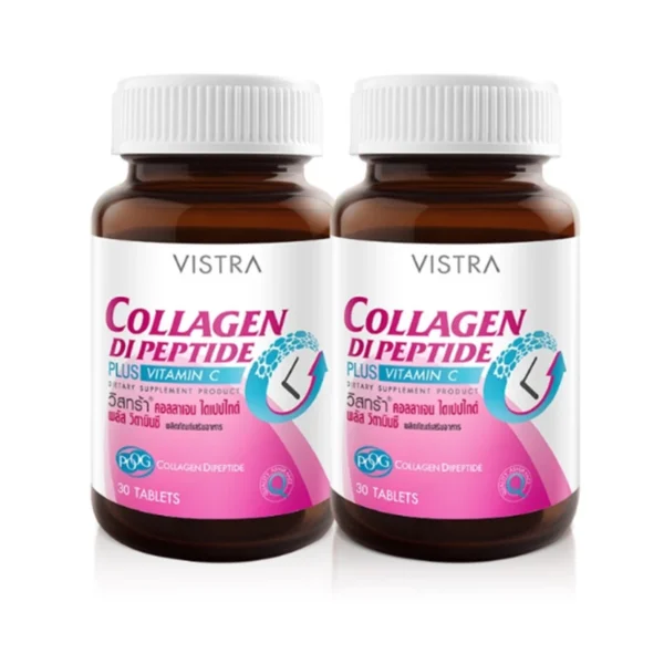 health-care-0689 วิสตร้า ผลิตภัณฑ์เสริมอาหาร คอลลาเจน ไดเปปไทด์ พลัส วิตามิน ซี 30 เม็ด x 2