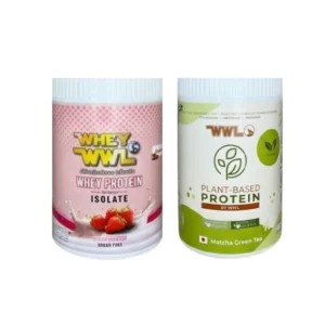 health-care-0693 WHEYWWL โปรตีนขนาดทดลองแบบกระปุก 200 g เวย์โปรตีนสตอเบอรี่ 1 กระปุก โปรตีนพืชชาเขียว 1 กระปุก